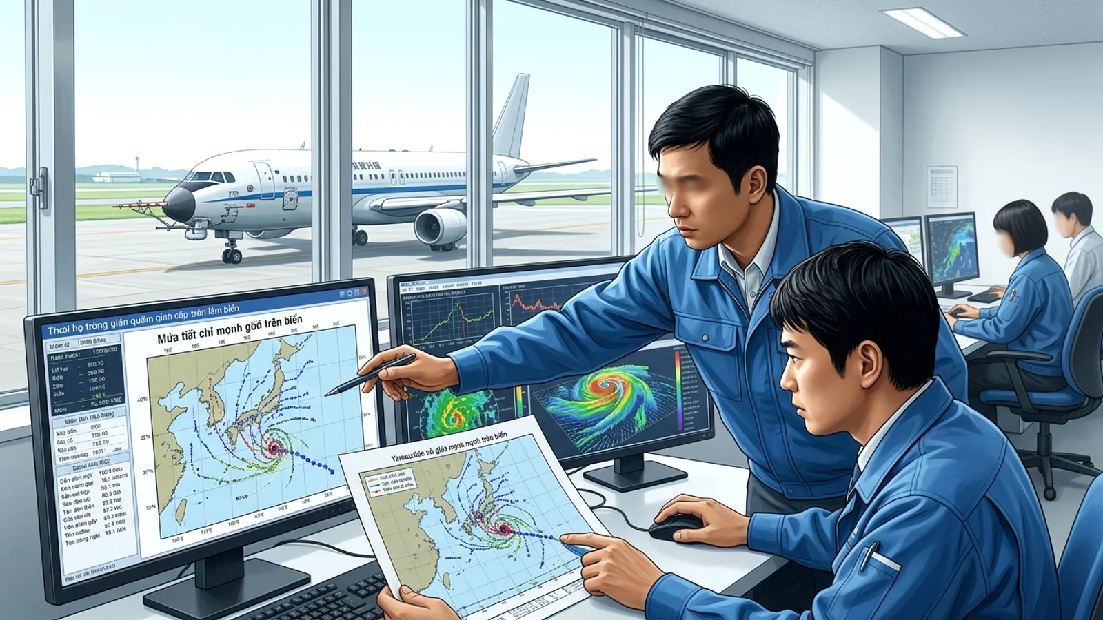 Bão số 9: Quan trắc bằng máy bay cảnh báo gió mạnh xa tâm bão