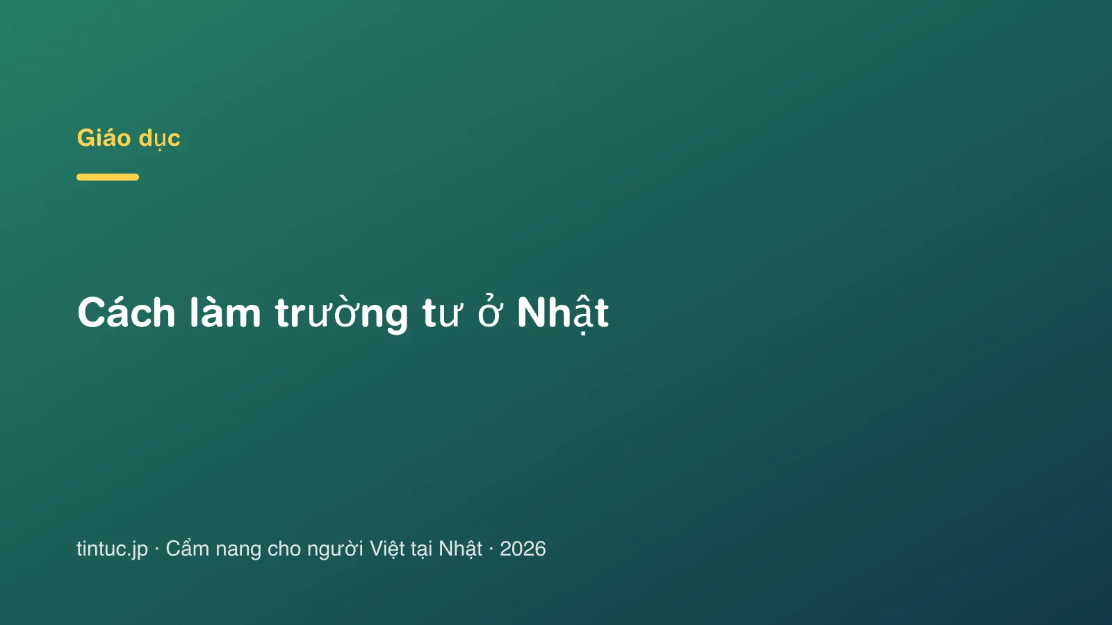 Cách làm trường tư ở Nhật