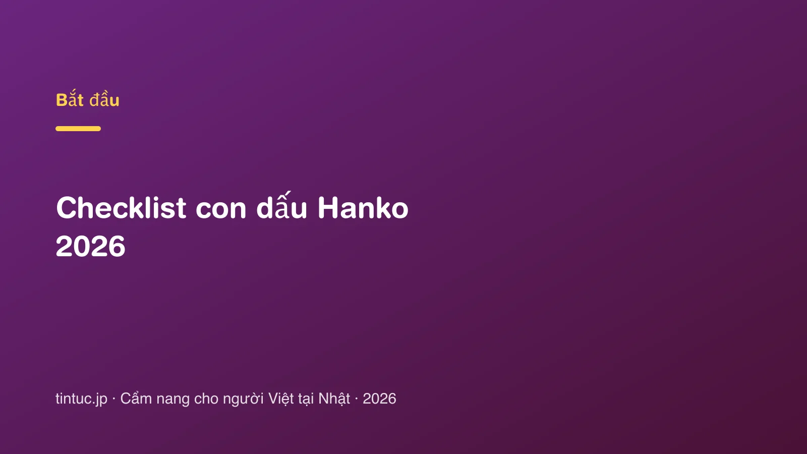 Checklist con dấu Hanko 2026