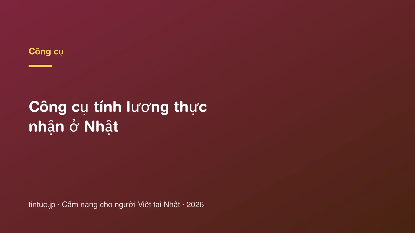 Công cụ tính lương thực nhận ở Nhật