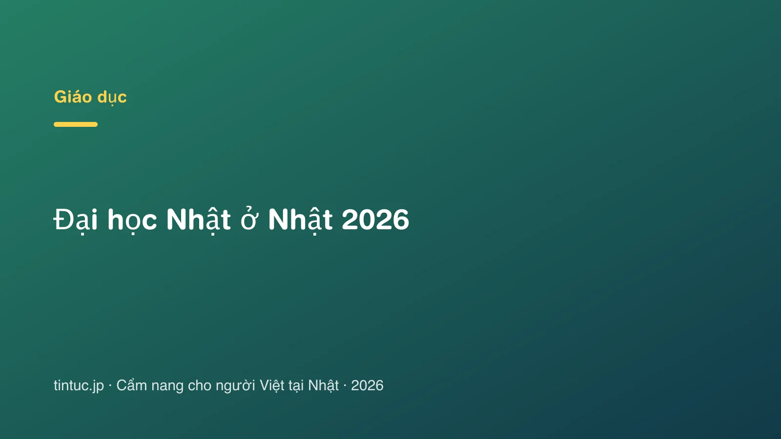 Đại học Nhật ở Nhật 2026