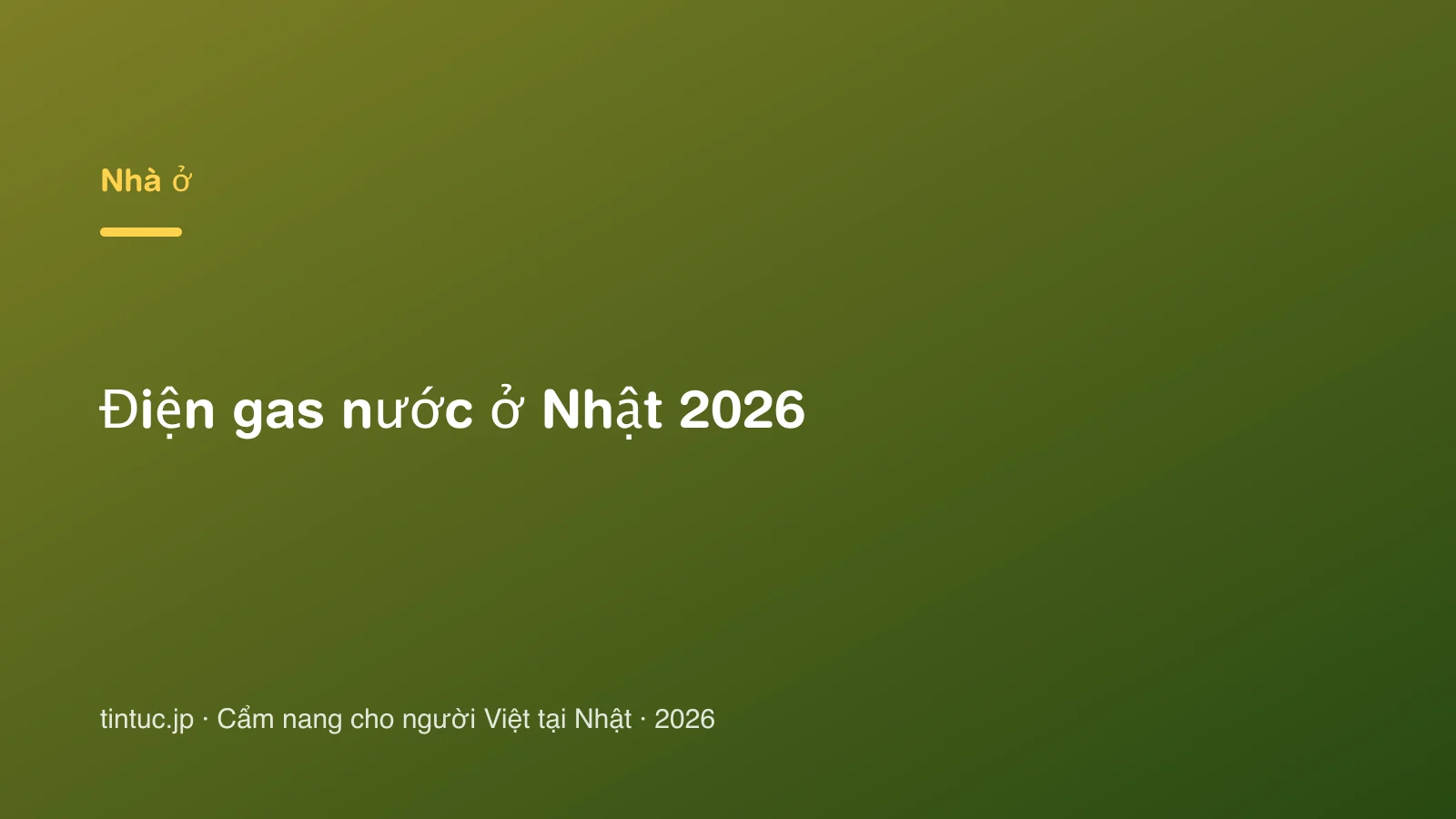 Điện gas nước ở Nhật 2026
