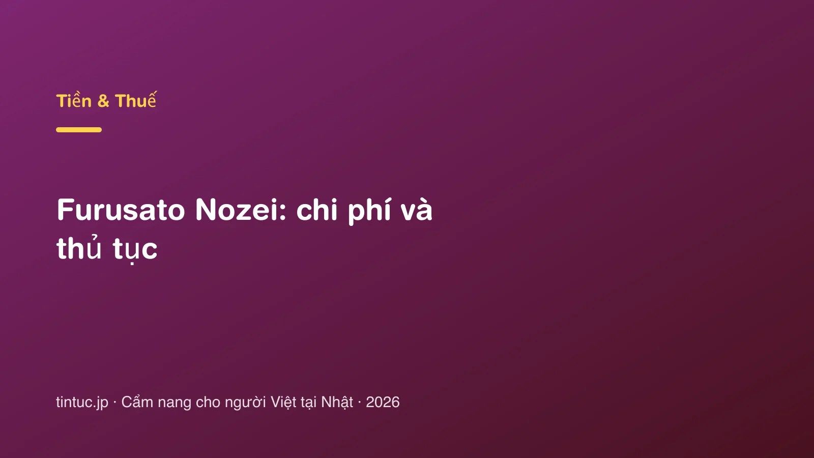 Furusato Nozei: chi phí và thủ tục