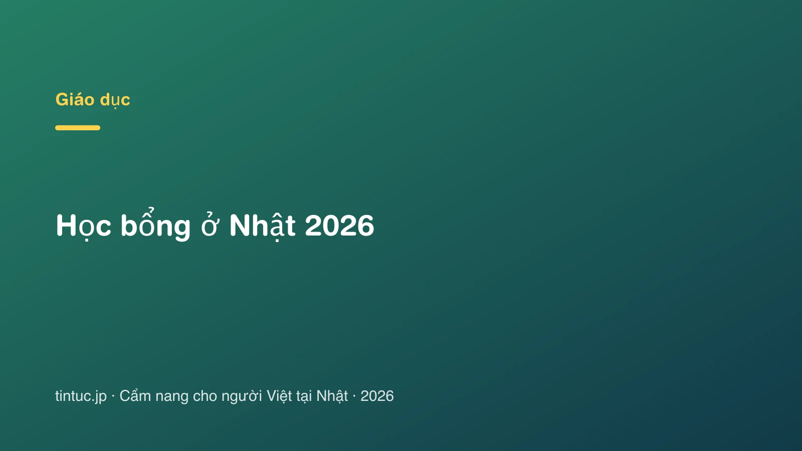 Học bổng ở Nhật 2026
