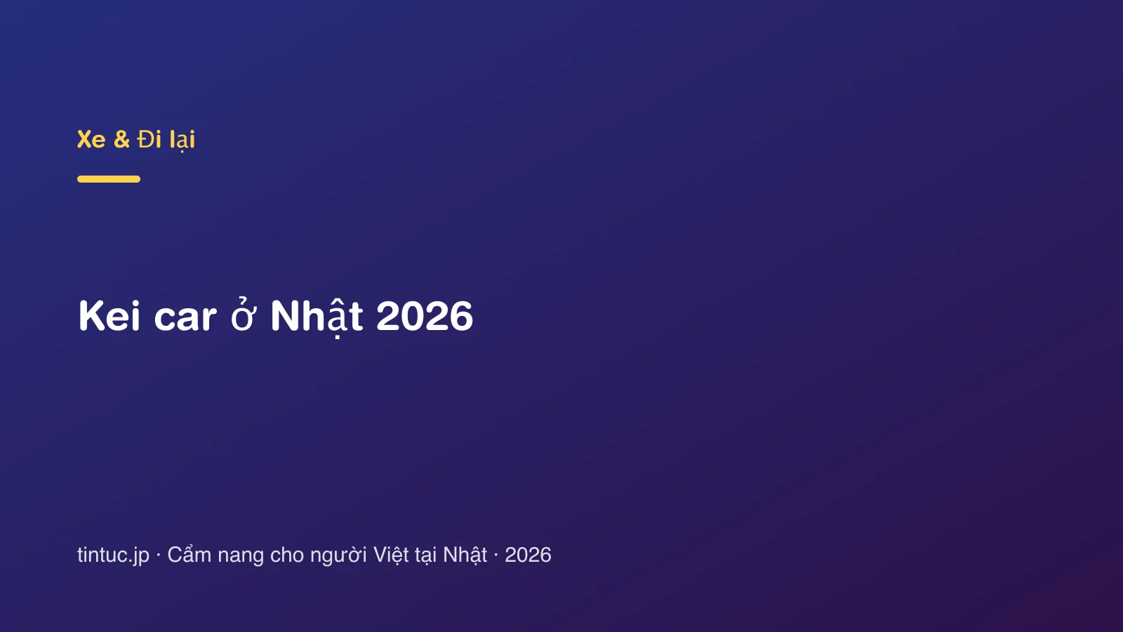 Kei car ở Nhật 2026