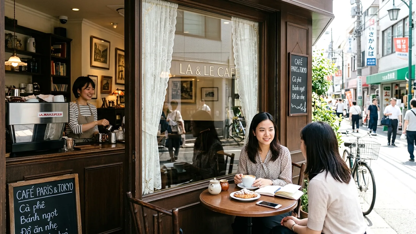 La & Le mang phong vị cà phê Paris cổ điển về Tokyo