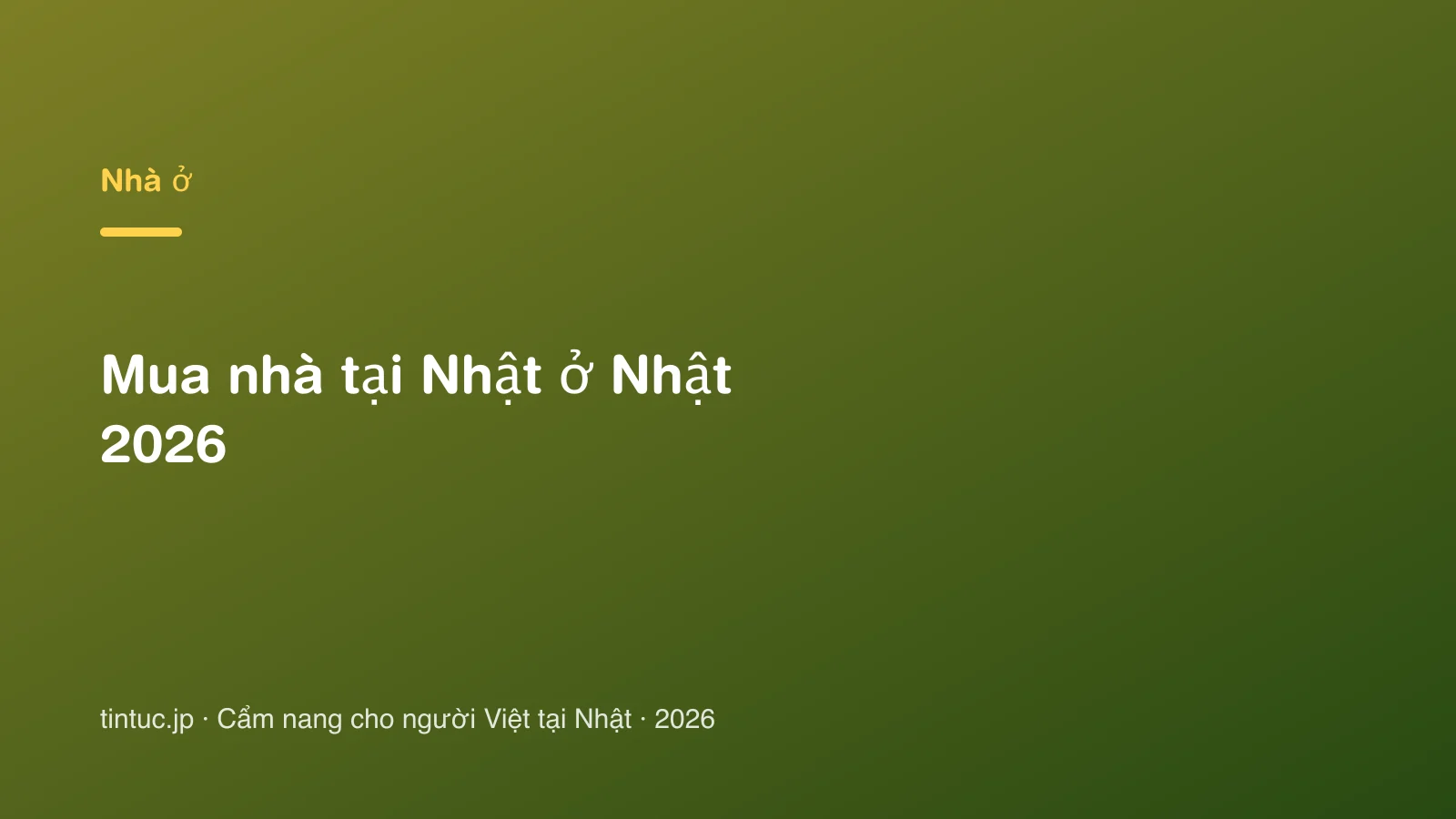 Mua nhà tại Nhật ở Nhật 2026