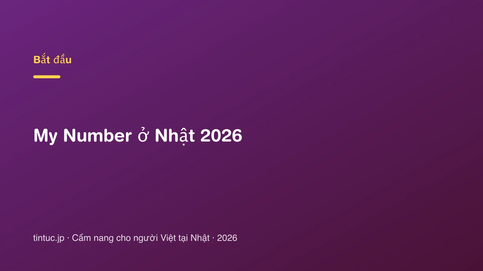 My Number ở Nhật 2026