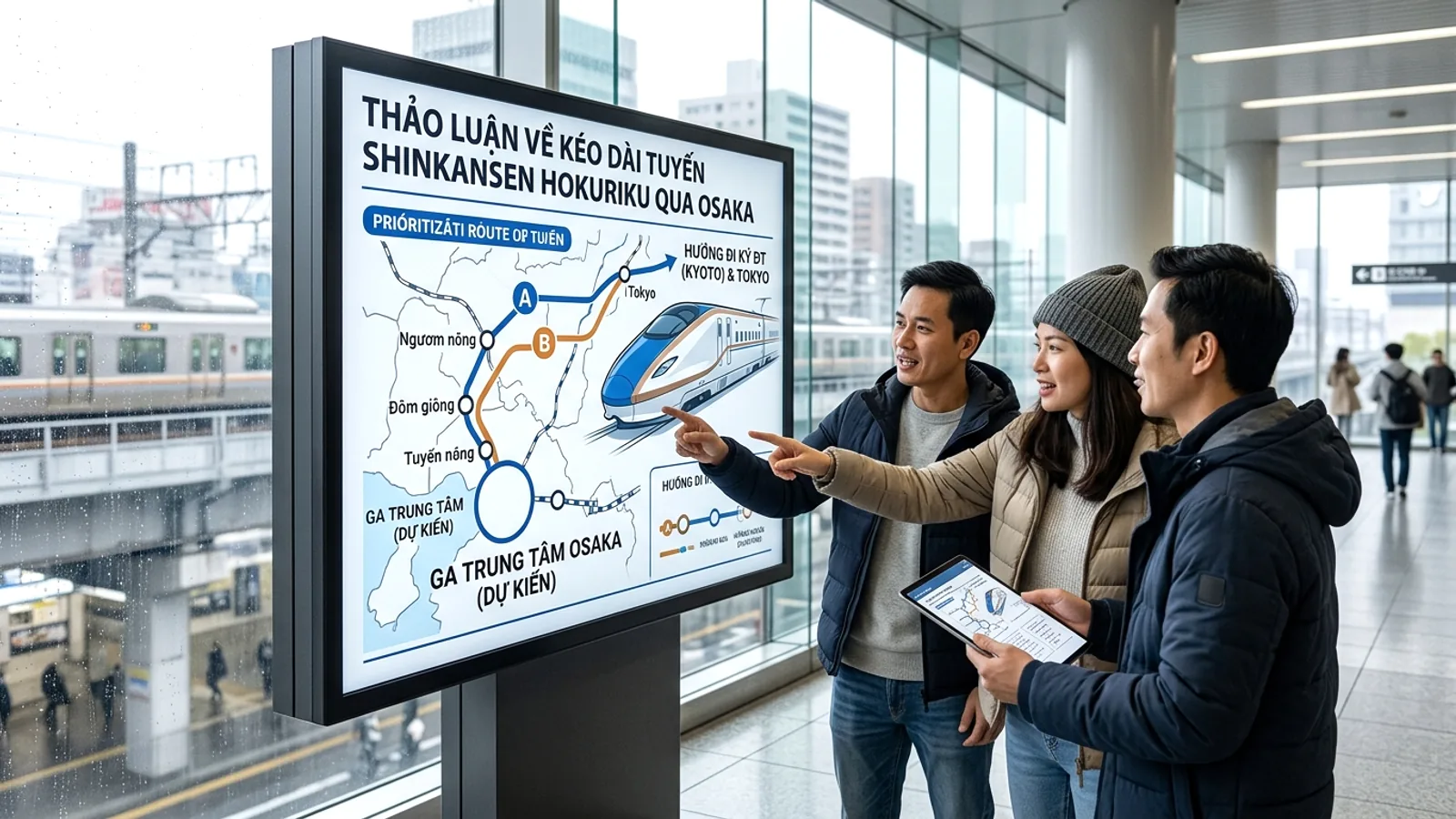Osaka bày tỏ ưu tiên hai tuyến đường cho dự án kéo dài Shinkansen Hokuriku
