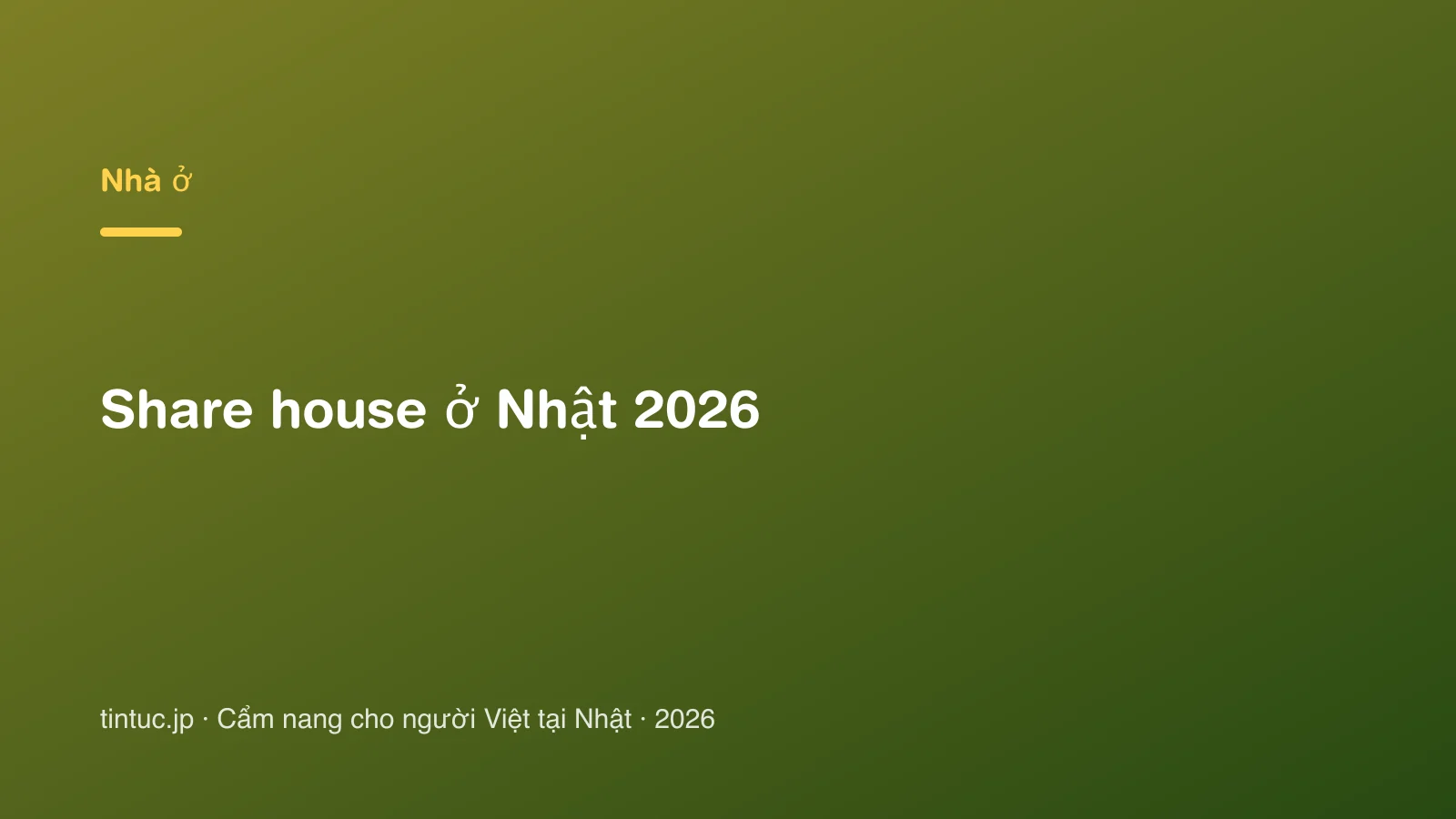 Share house ở Nhật 2026
