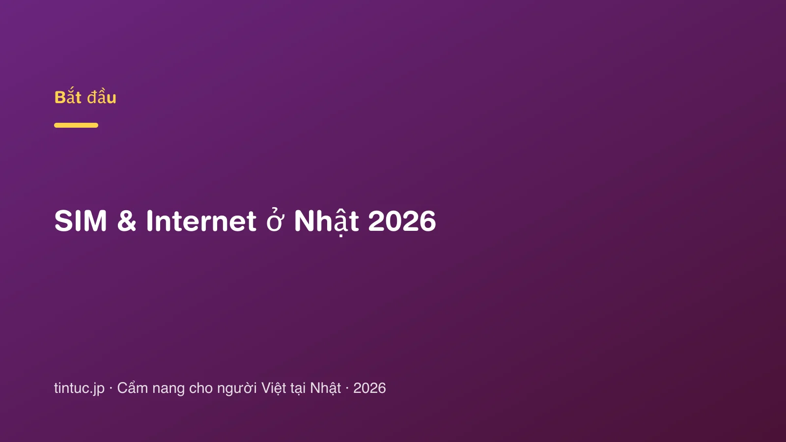 SIM & Internet ở Nhật 2026