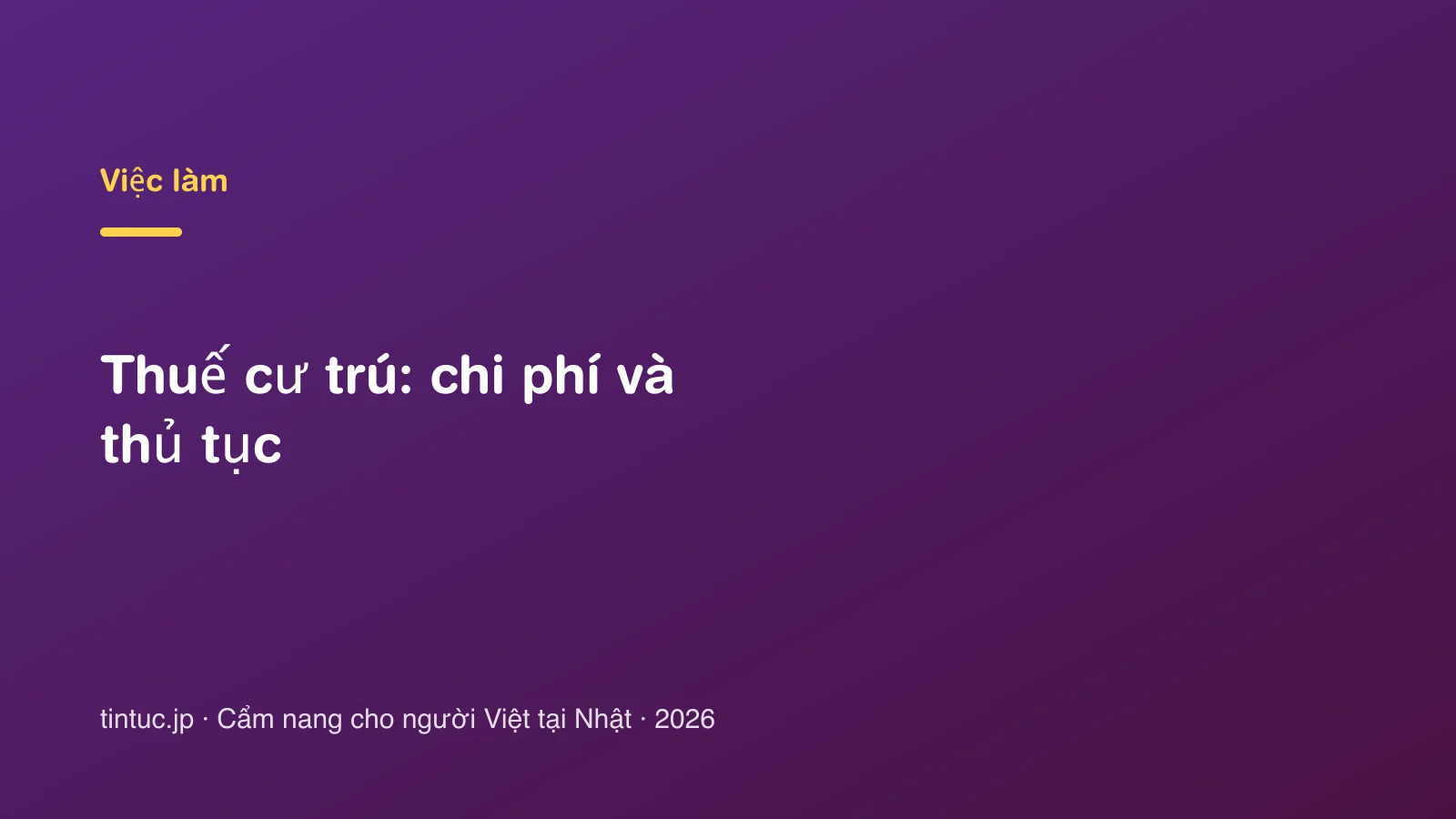 Thuế cư trú: chi phí và thủ tục