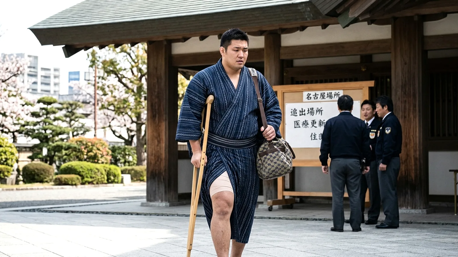 Võ sĩ sumo Wakatakakage rút lui khỏi giải Nagoya do chấn thương đùi